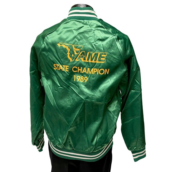 Vintage 80's Westark USA Men's SHINY Green Bomber AME 1989 State