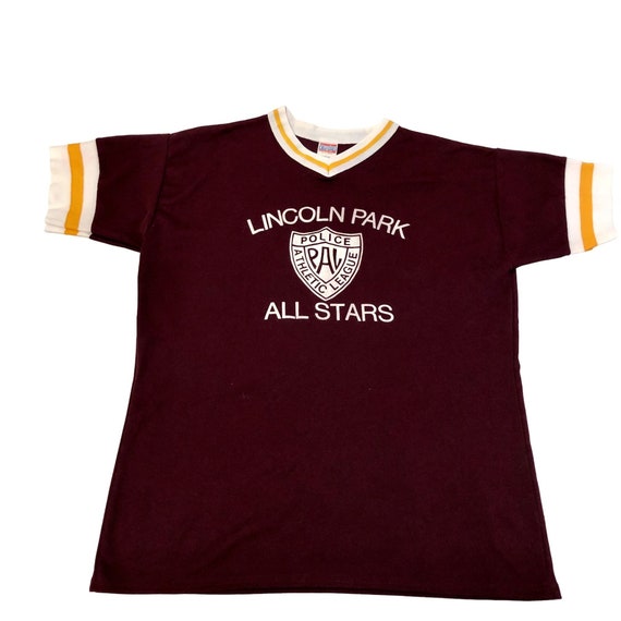 Vintage Empire Lincoln Park PAL Police Athletic Baseball All Stars RINGER Jersey