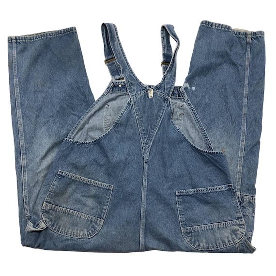 Vintage 80's Key Imperial Blue Jean OVERALLS Farmer Worker Chore