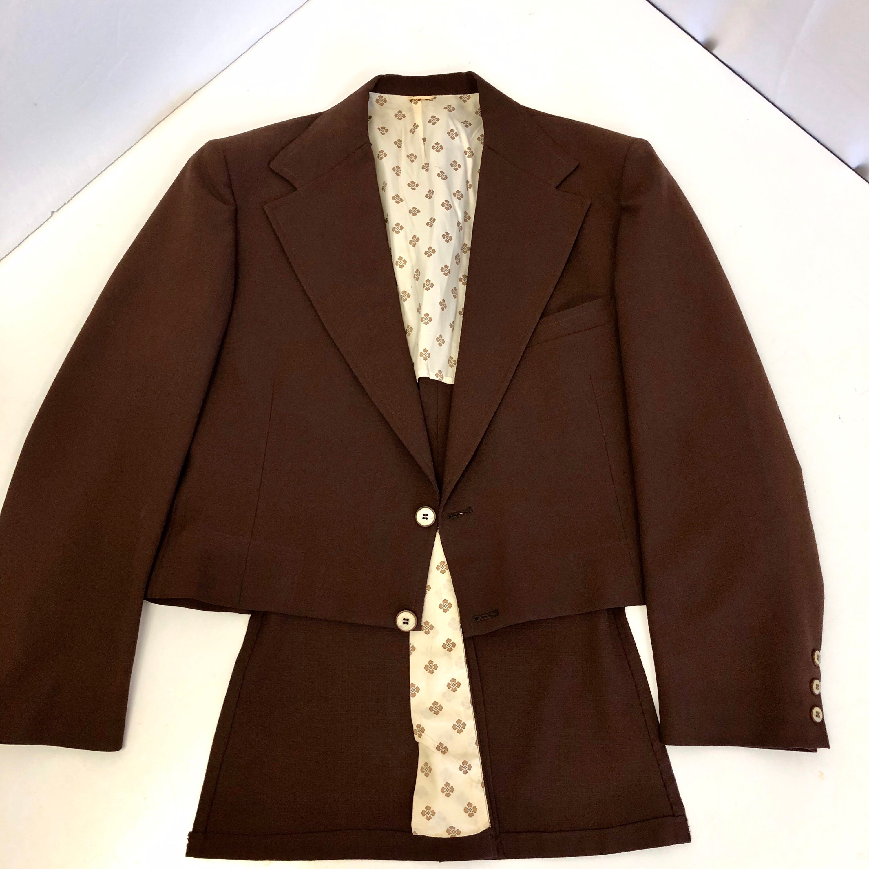 Vintage 70's Jcpenney Men Brown TEXTURED Sport Coat Mod DISCO Tux Jacket Tuxedo Tails 44 Etsy