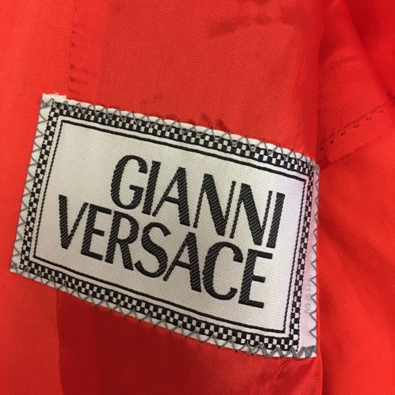 Vintage 90's Gianni Versace Tangerine Coral 1993 … - image 3