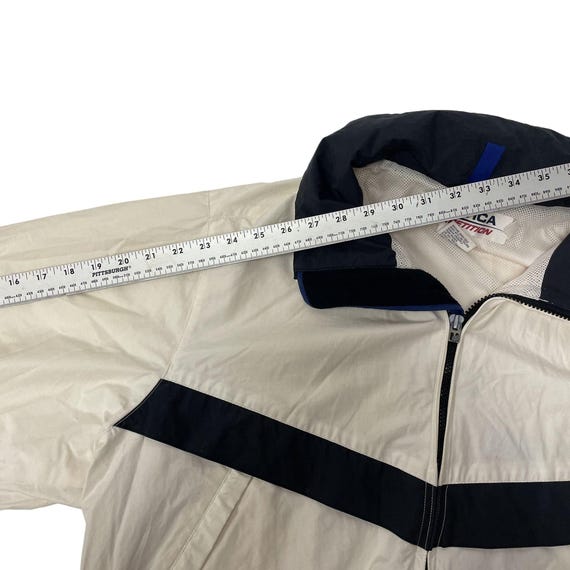Vintage 90's Nautica Competition Men White Blue Windbreaker
