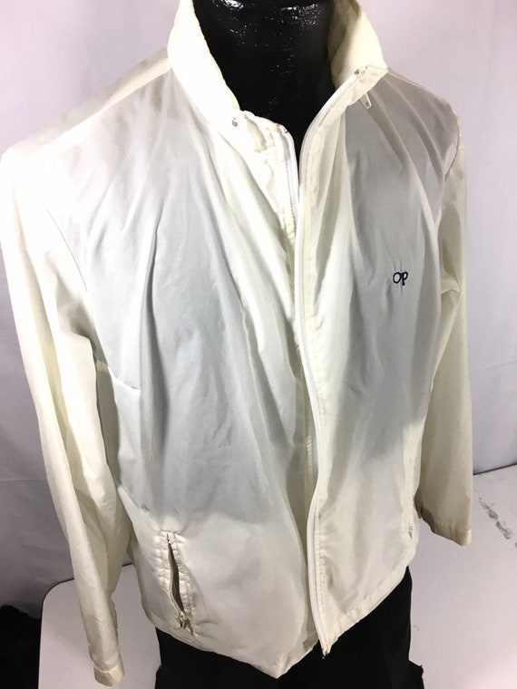 Vintage 80's Ocean Pacific Men's White Nylon Weat… - image 3