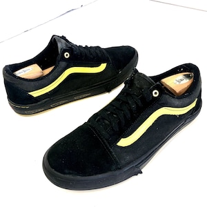 Vintage Vans PRO BMX Black Yellow Suede Leather Sneakers Larry
