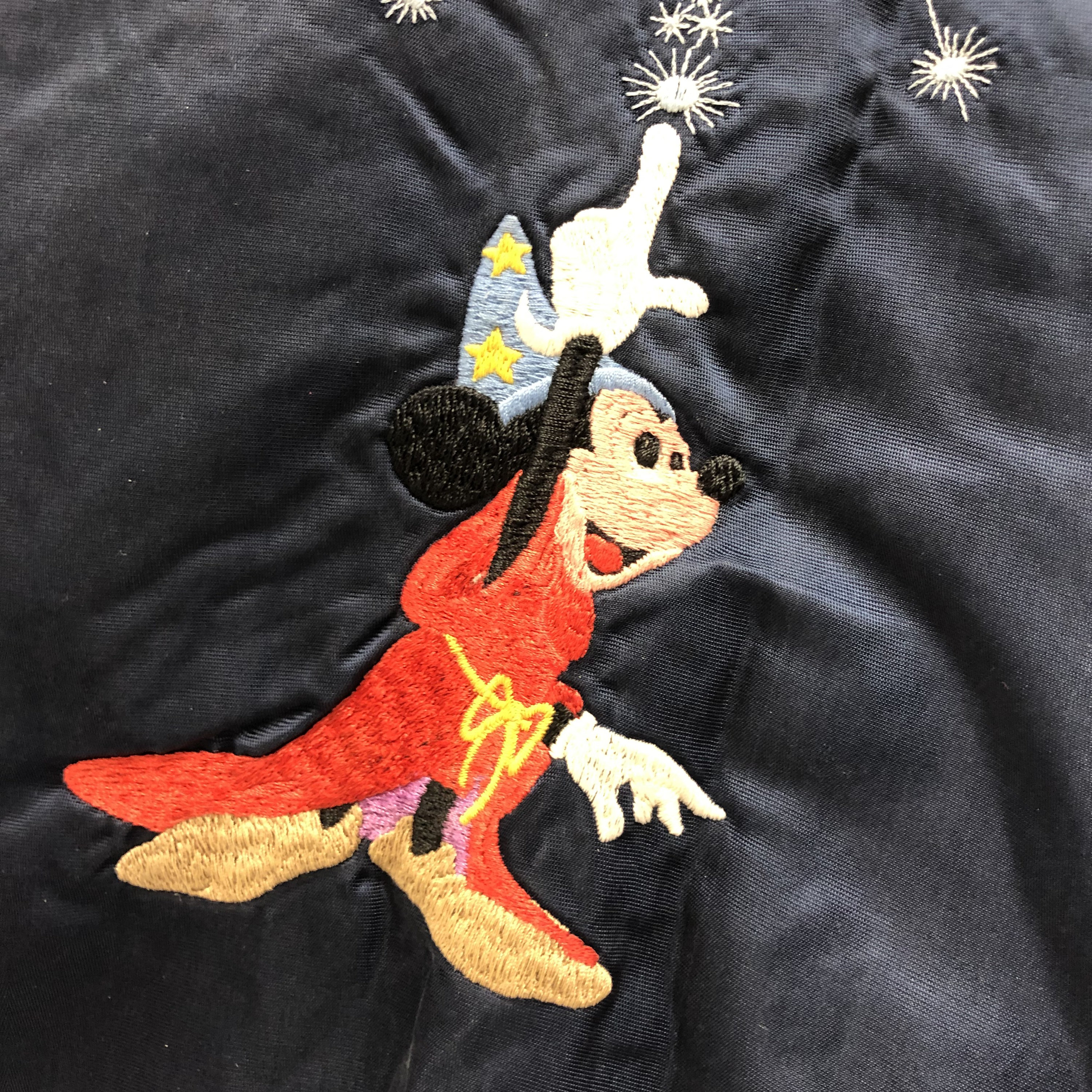 【希少】ヴィンテージ（80s）アメリカ DISNEY ミッキー サテン生地 輸入 希少】ヴィンテージ（80s）アメリカ DISNEY ミッキー サテン生地