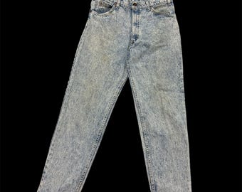 Jeansy męskie Levis w kolorze ACID WASH w stylu vintage z lat 80. i 90., niebieskie, STREETWEAR, denimowe, sprane, rocker, 33/30