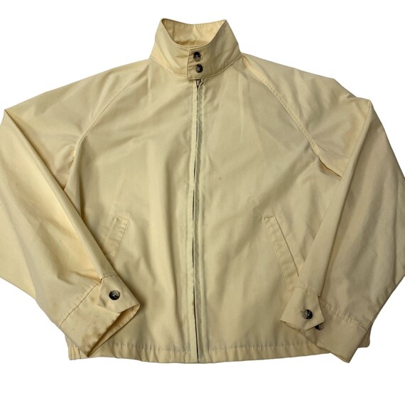 Vintage 70 80's Arnold Palmer Arnie Men Cream BOMBER Windbreaker