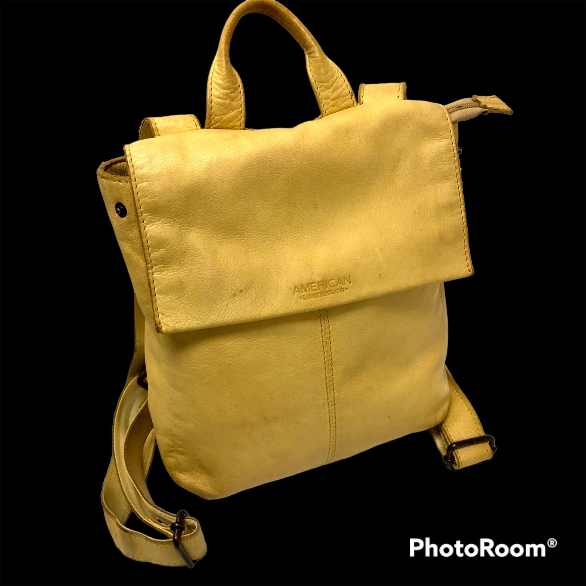 American Leather Co COGNAC Backpack LIBERTY Bag Soft Glove Handbag Purse Etsy