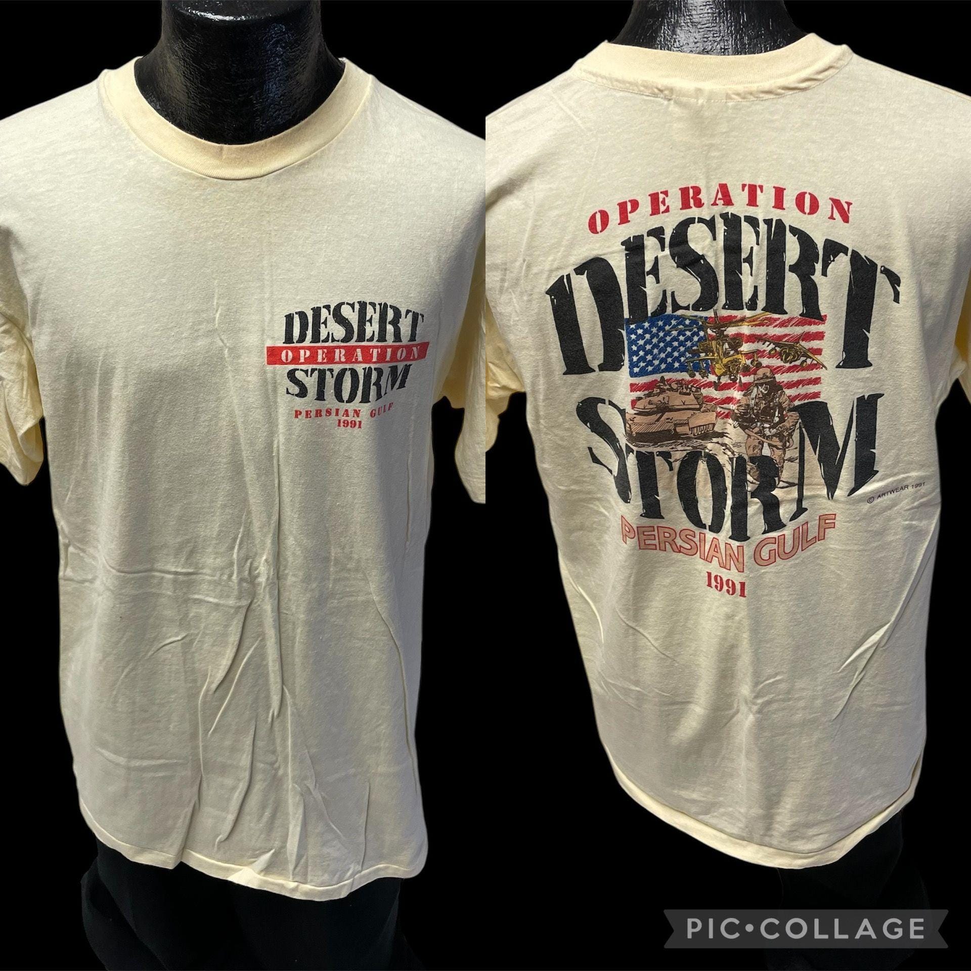 Vintage 90's Hanes OPERATION DESERT STORM Persian Gulf 1991
