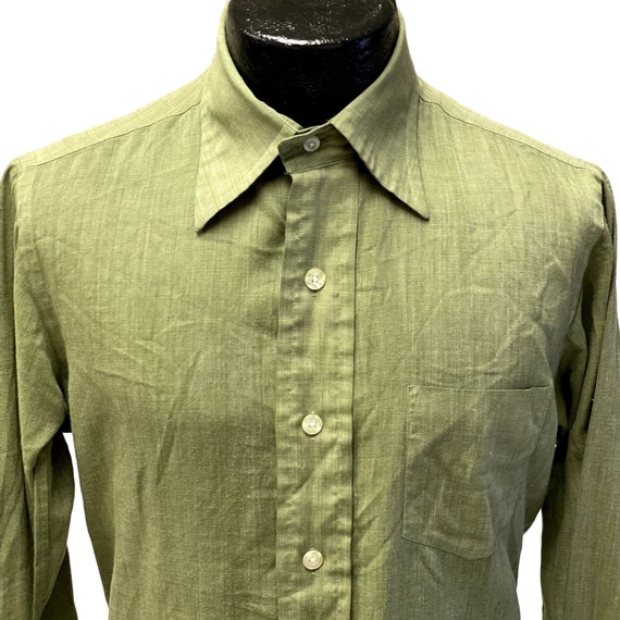 Vintage 60's Gant Men's Green ULTRA THIN Army Gre… - image 2