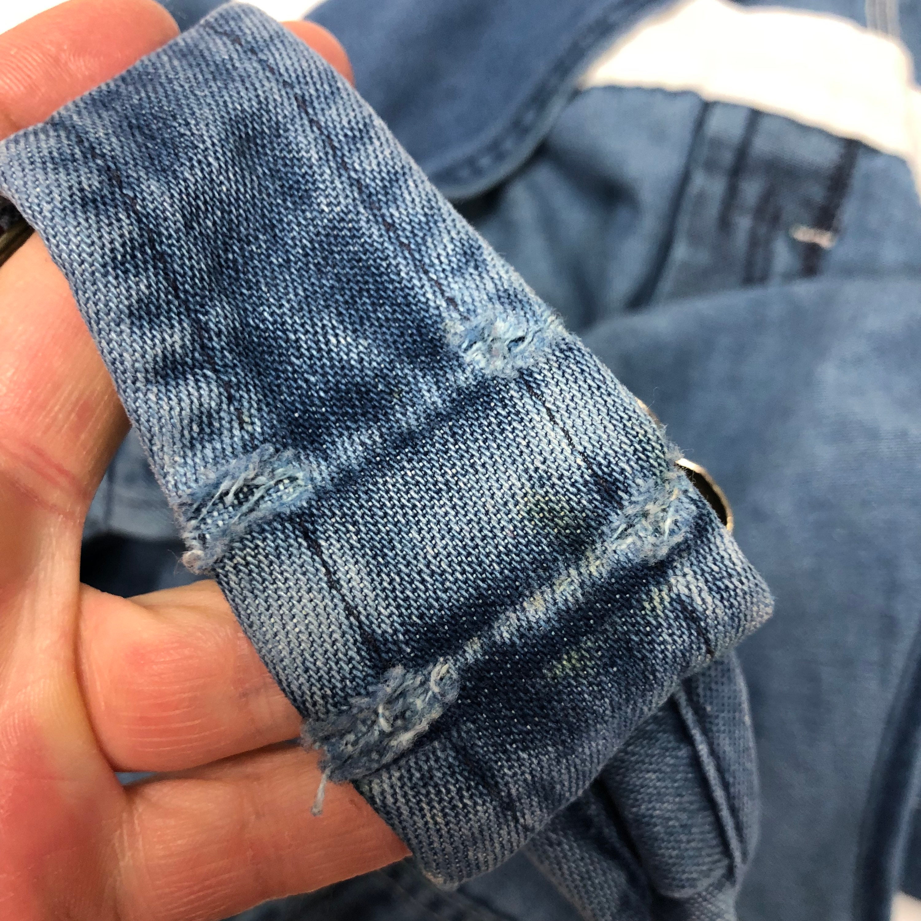 Vintage 70's Sears Roebucks Wear Tuff Men's DENIM Bib Blue Jean