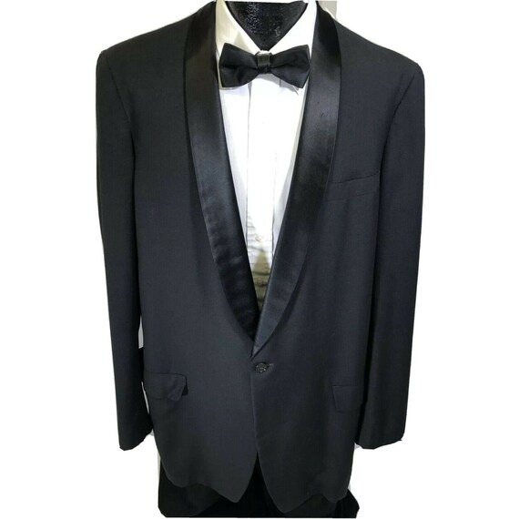 Vintage 50's Formal Guild Men's Black Tux Sport C… - image 1