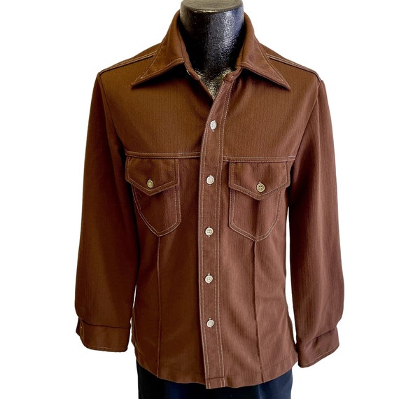 Mens 70s butterfly collar shirts discount