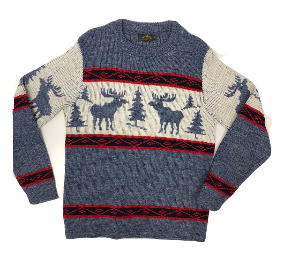 Moose Knit Sweater - Etsy Canada