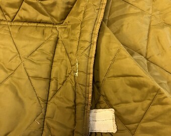 Vintage 70's Lee UNION Made USA QUILTED Nylon Army Green Hunting