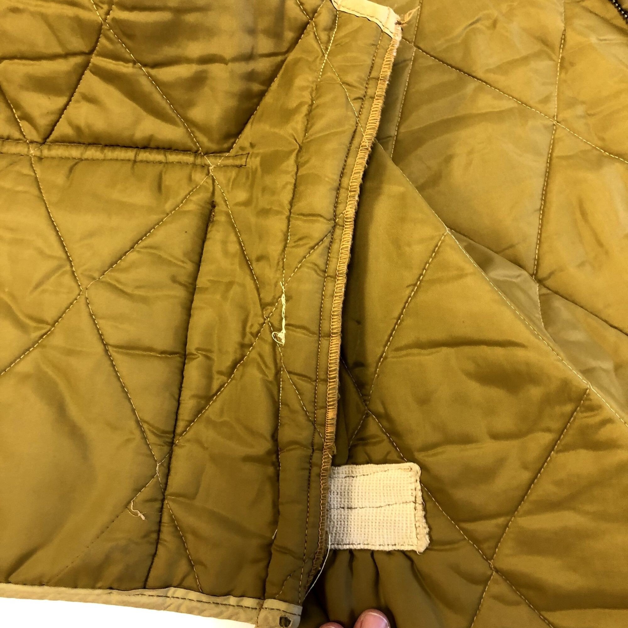 Vintage 70's Lee UNION Made USA QUILTED Nylon Army Green Hunting