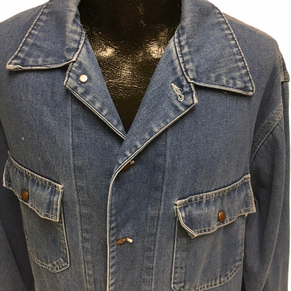 Vintage BiG Mac Men's Blue Jean Barn Coat Distress