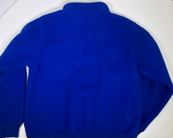Vintage 90's Lightning Bolt Men's Blue POLAR FLEECE 1/4 Zip Pull