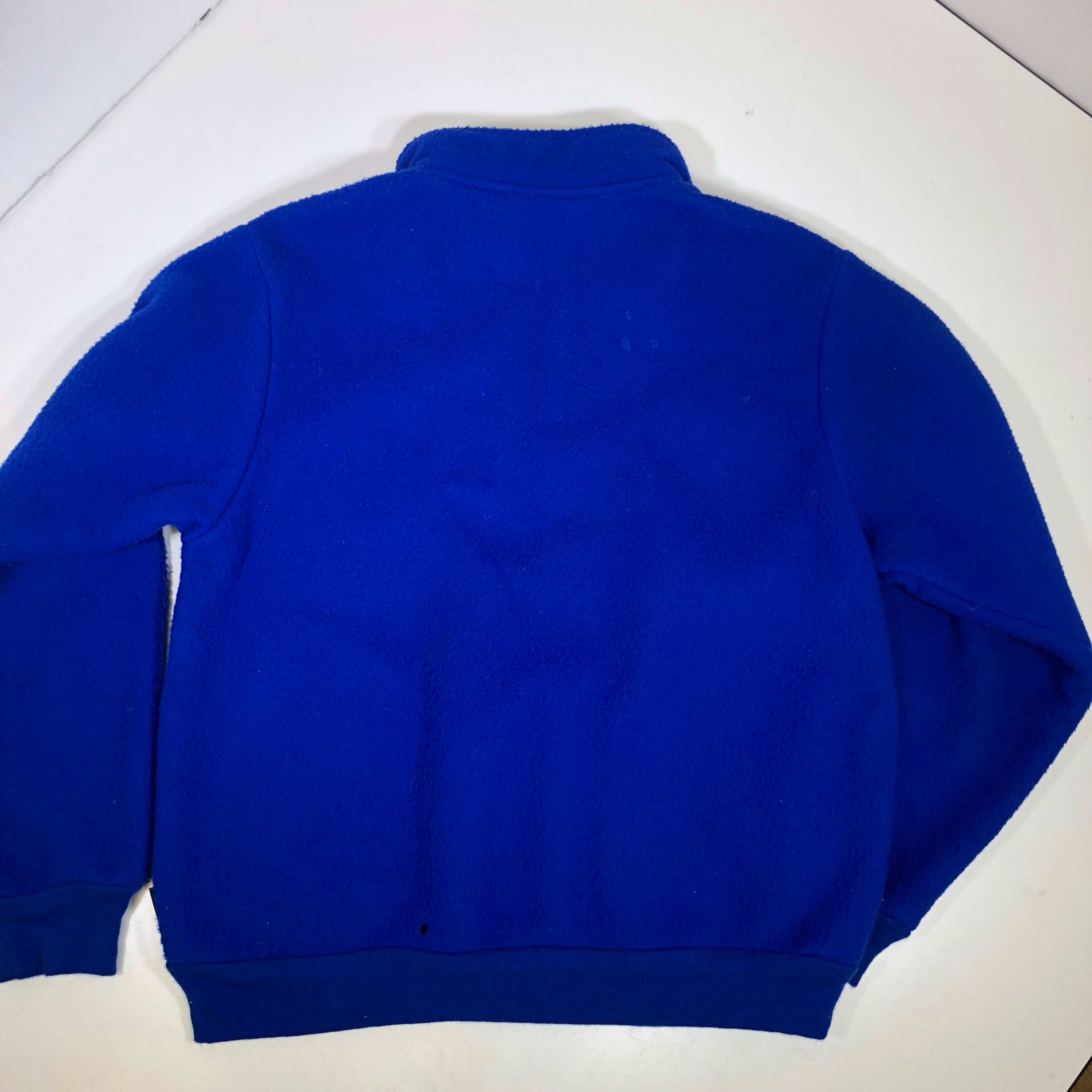 Vintage 90's Lightning Bolt Men's Blue POLAR FLEECE 1/4 Zip Pull