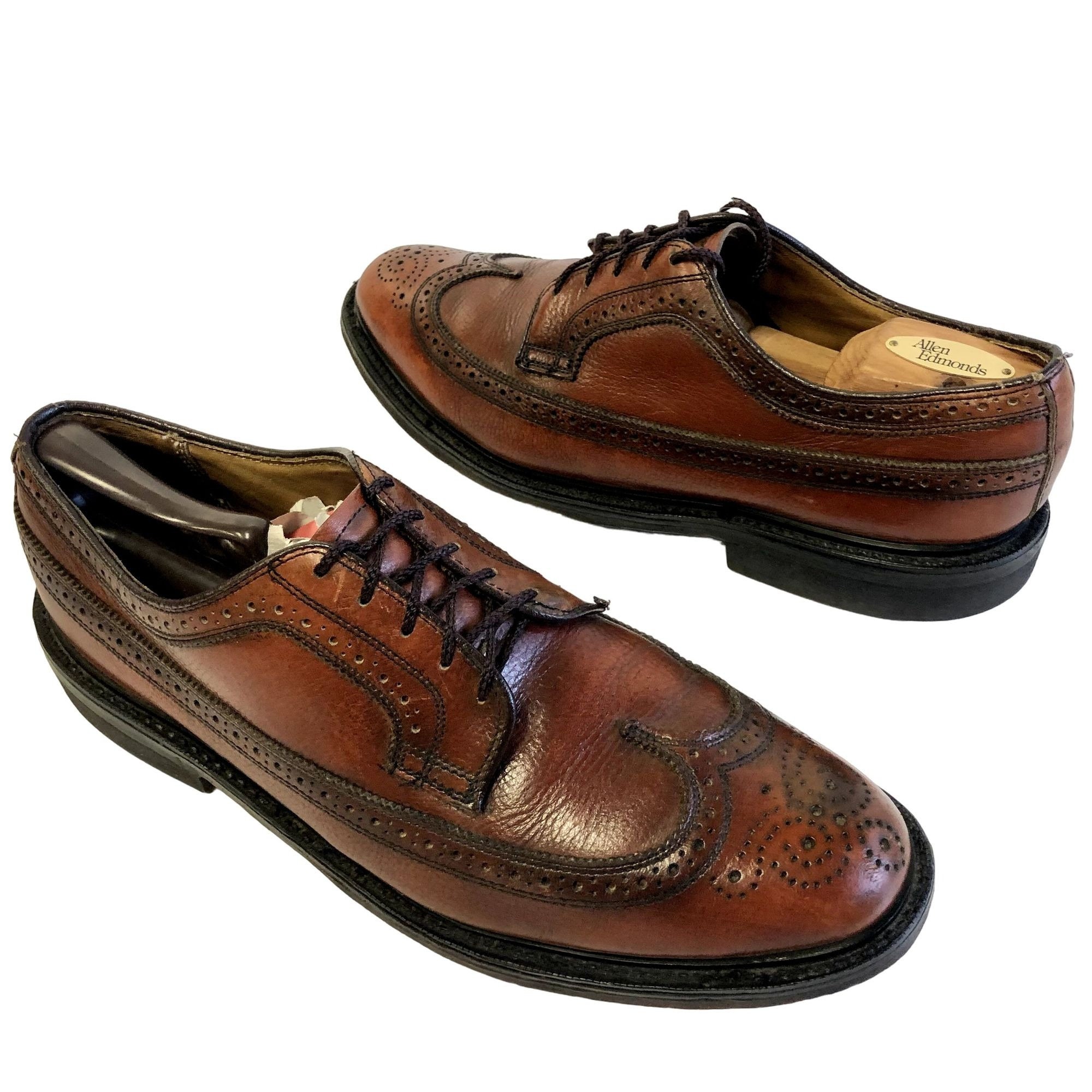 Vintage Spiegel Longwing Derby Shoes | Custom Grade | Gunboat | 1970s | 10 EEE Gunboats Shoes - Etsy main image 2