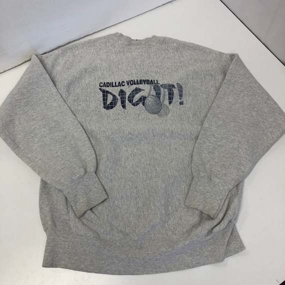 Vtg 80 s Lee Michigan Cadillac High School VIKINGS Volleyball Gray Sweatshirt XL Etsy UK