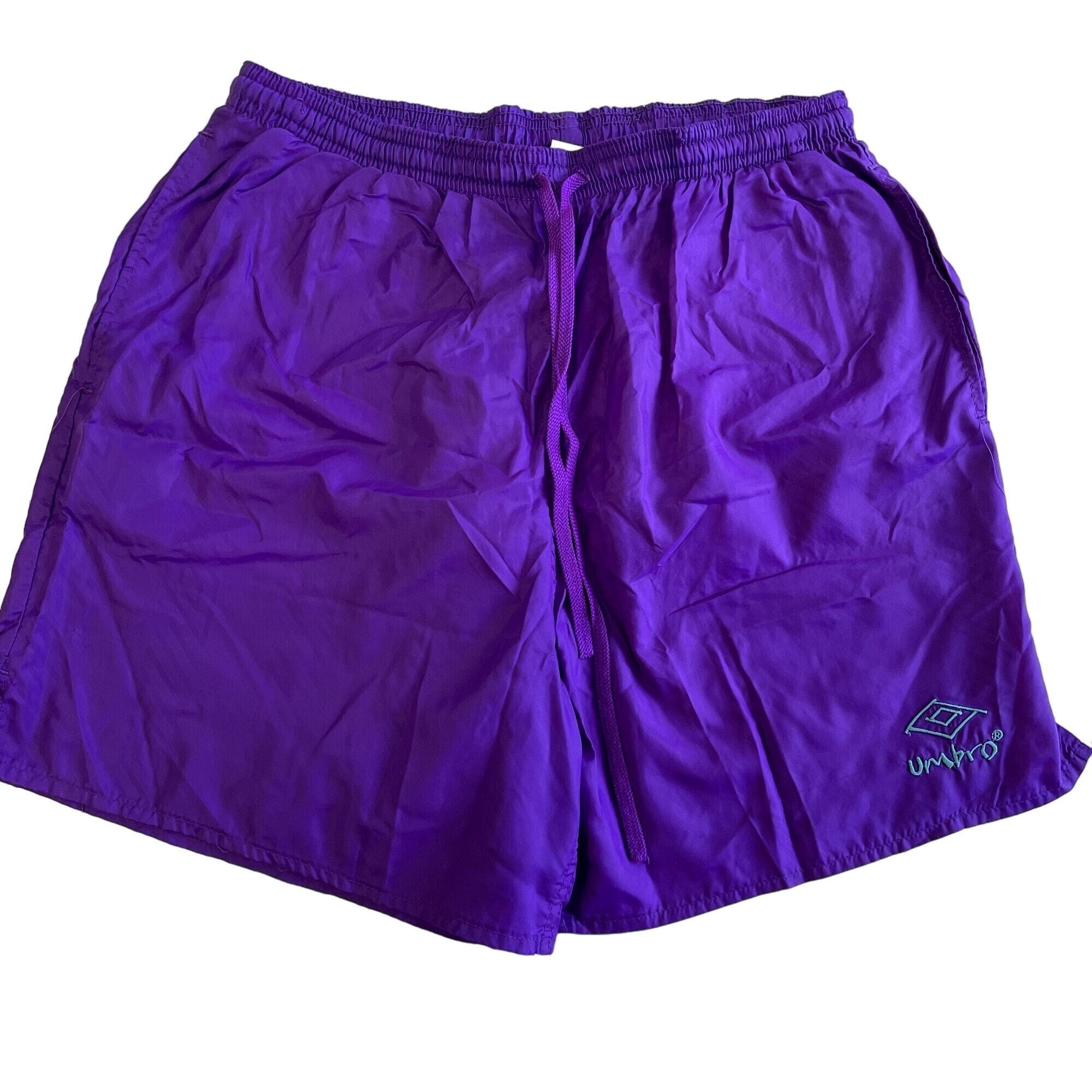 Vintage 90's Umbro Men SHINY Purple Athletic Workout Nylon Vintage 90's Umbro Men SHINY Purple Athletic Workout Nylon