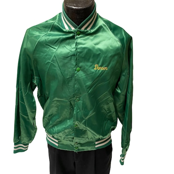 Vintage 80's Westark USA Men's SHINY Green Bomber AME 1989 State