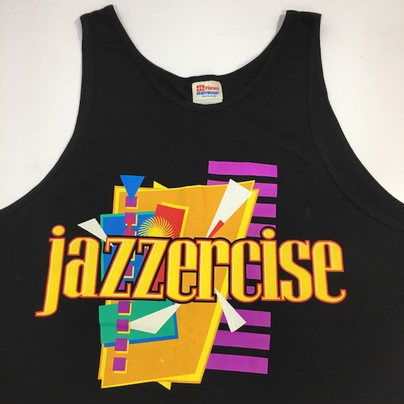 Nos New Vintage 80's 90's USA Made Men's Black Work Out Gym JAZZERCISE  Muscle Shirt Tank Top XL -  Canada