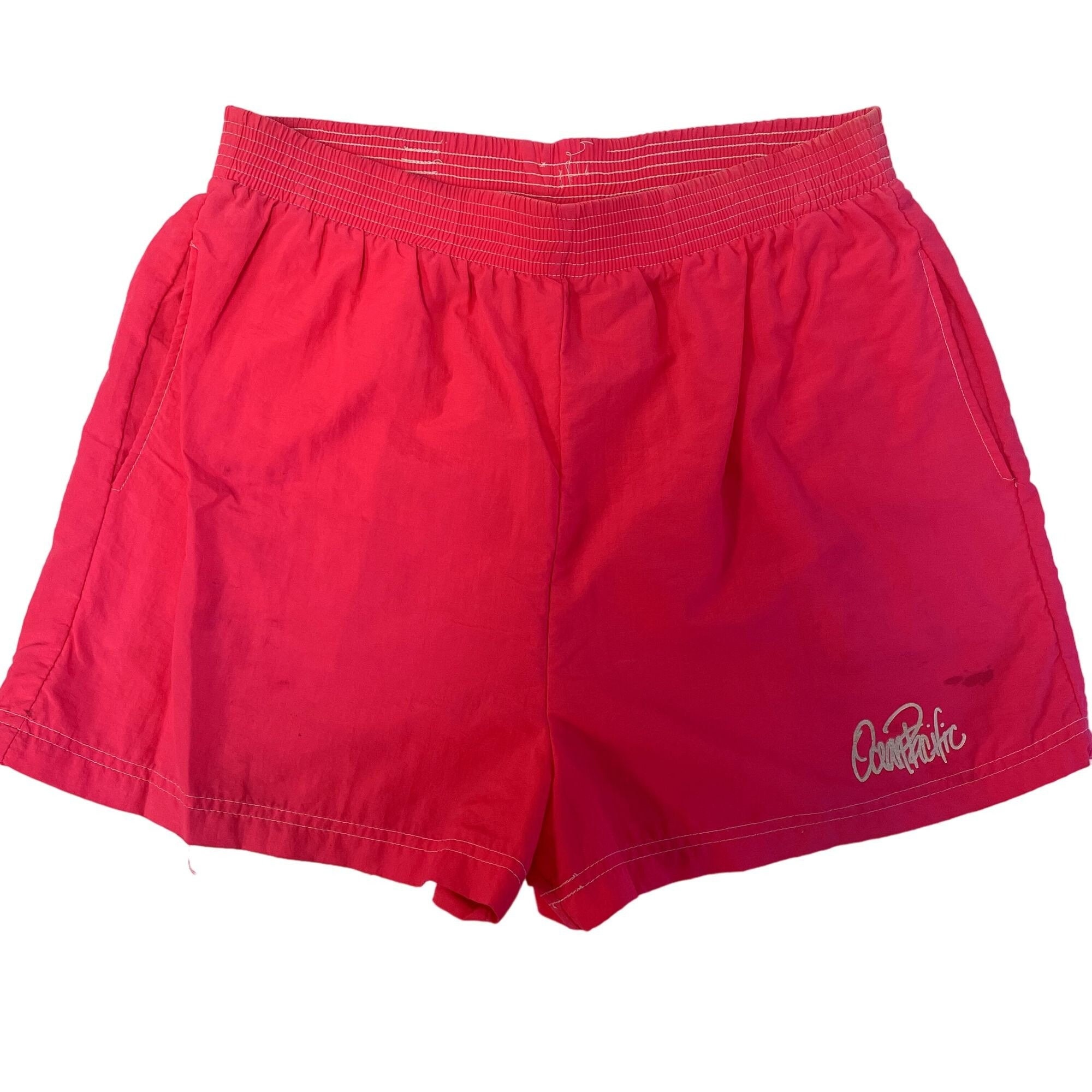 パンツ 90s vintage ocean pacific short pants Vintage 80 90's Ocean Pacific OP Men's Neon Hot PINK Beach Surfer