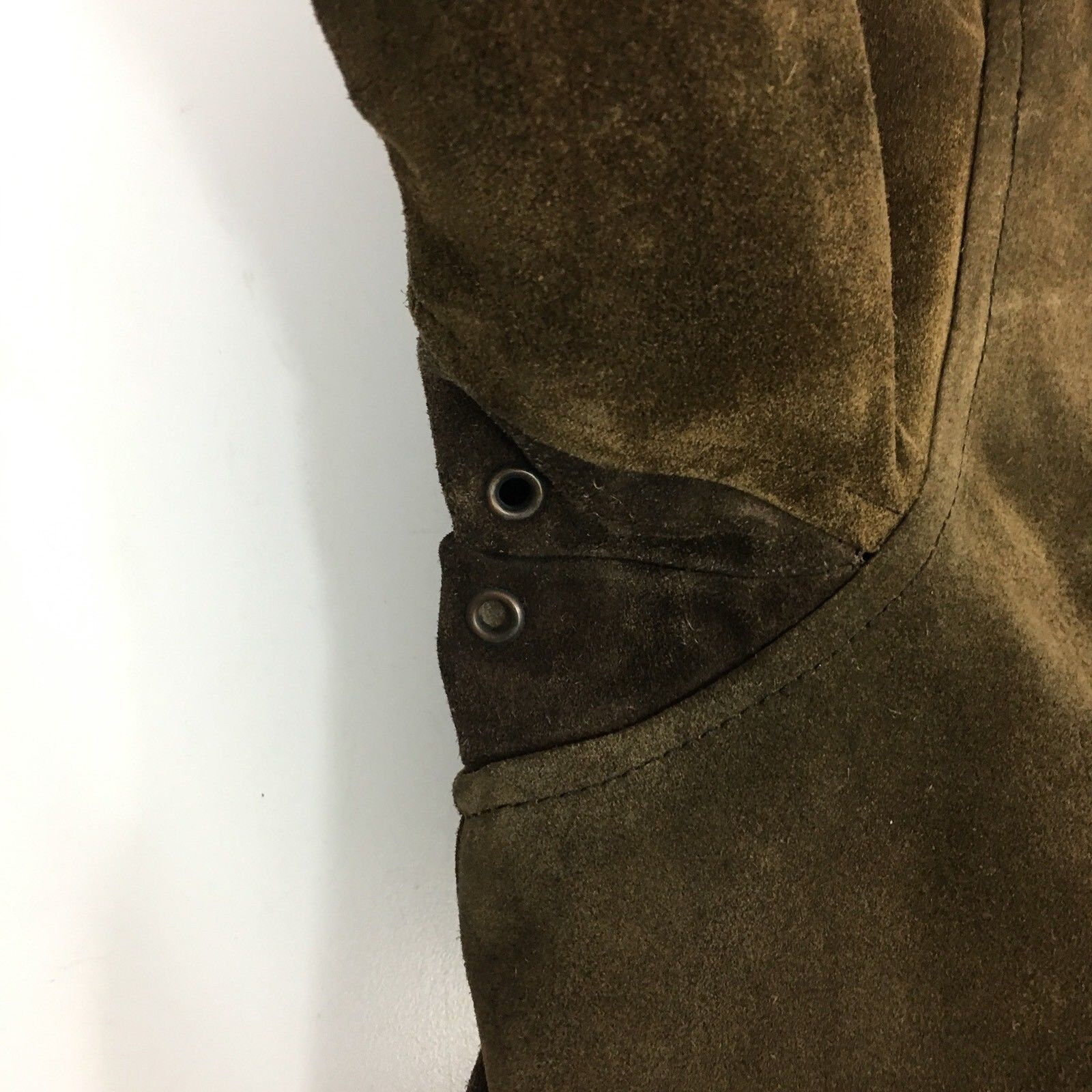 Vintage 80's UNIK Men's DISTRESSED Brown HEAVY Suede Leather Vintage 80's UNIK Men's DISTRESSED Brown HEAVY Suede Leather