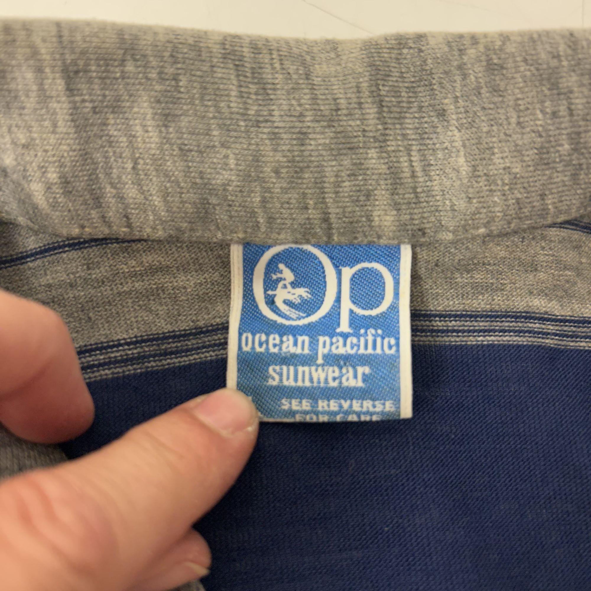 Pull Vintage Ocean Pacific (OP) - Rayures Arc-en-ciel, Taille M, Parfait état