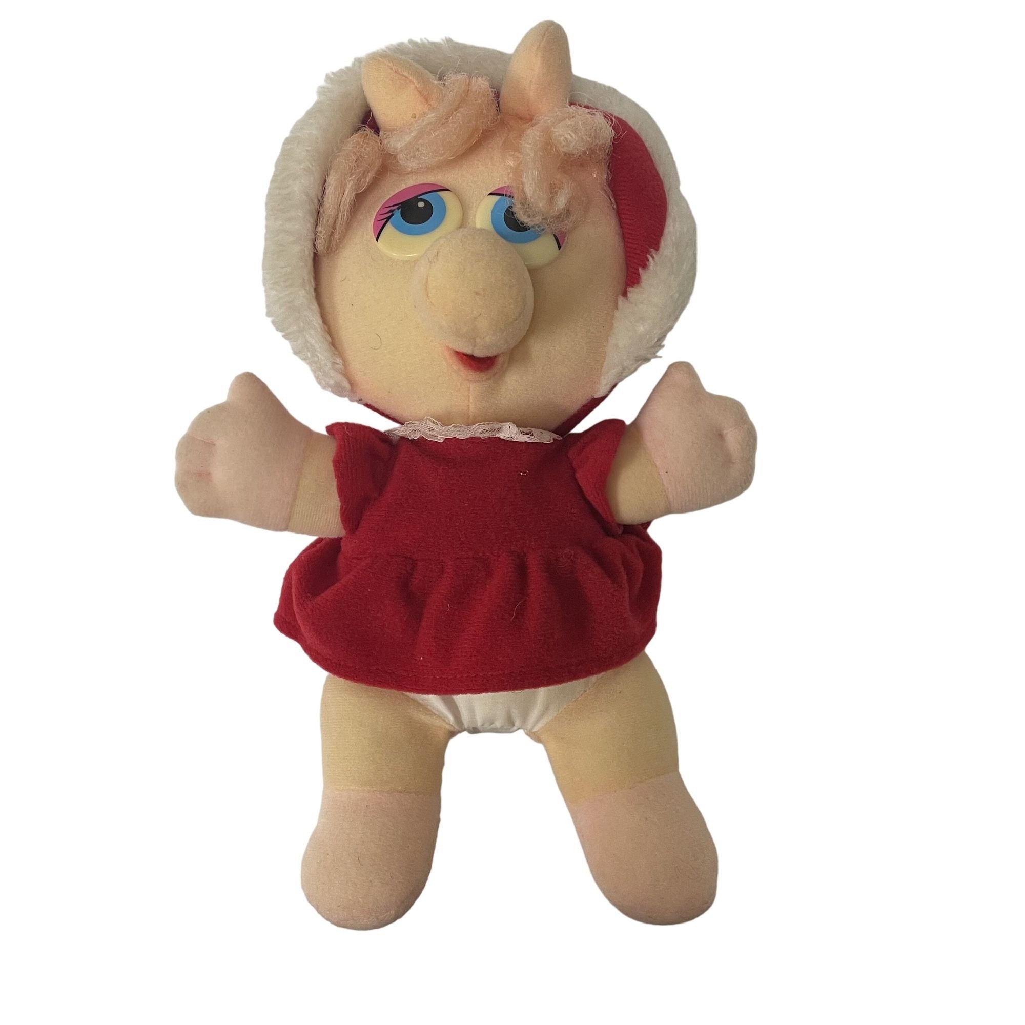 Vintage 1987 Henson BABY MISS PIGGY Plush Toy 80's the Muppets