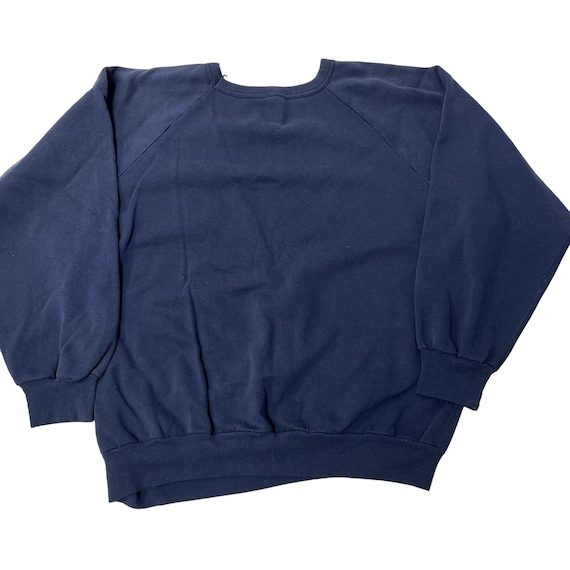 Vintage 80's 90's Quality Goods Navy Blue CALGARY CANADA Soft RAGLAN 50/50 Sweatshirt L View 2