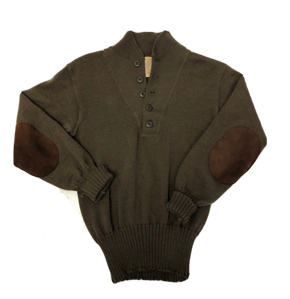 Vintage 70's ARMY Green Military Issued Knit Wool High Neck Vintage 70's ARMY Green Military Issued Knit Wool High Neck