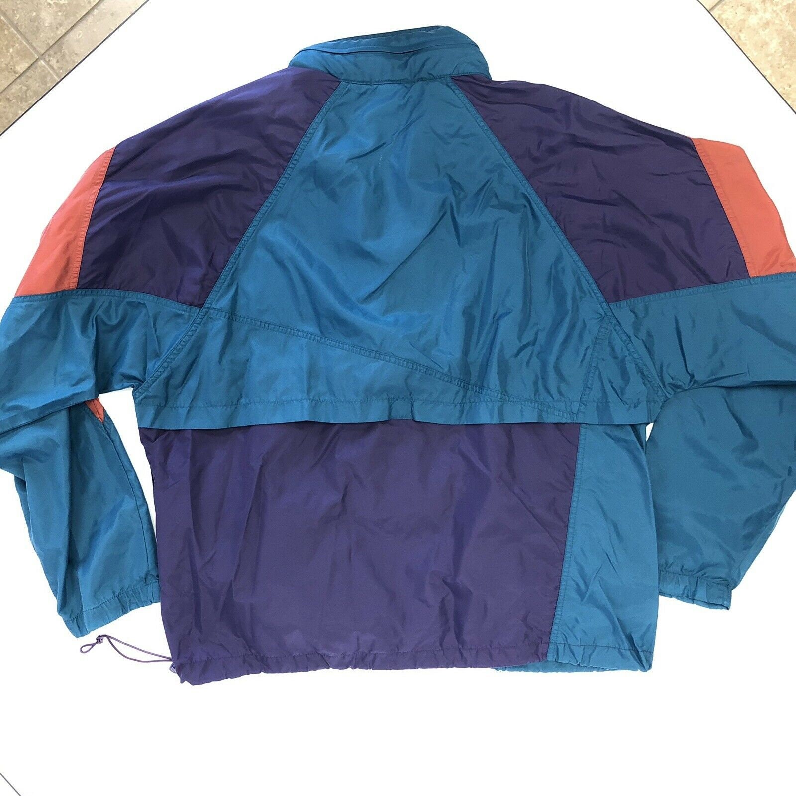 Vintage 80 90's Nike Men Purple Blue Color Block Windbreaker Vintage 80 90's Nike Men Purple Blue Color Block Windbreaker