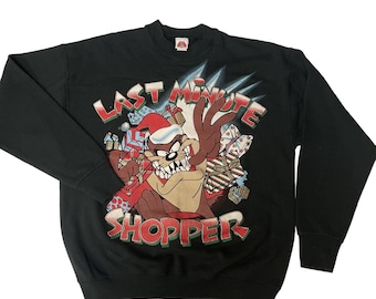 Vintage 90's Looney Tunes Tasmanian Devil Sweatshirt Men's XL - Etsy