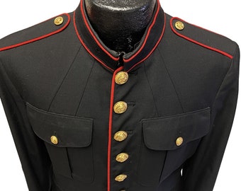 Vintage 50s USMC Marine Corps Military Wool Formal Dress