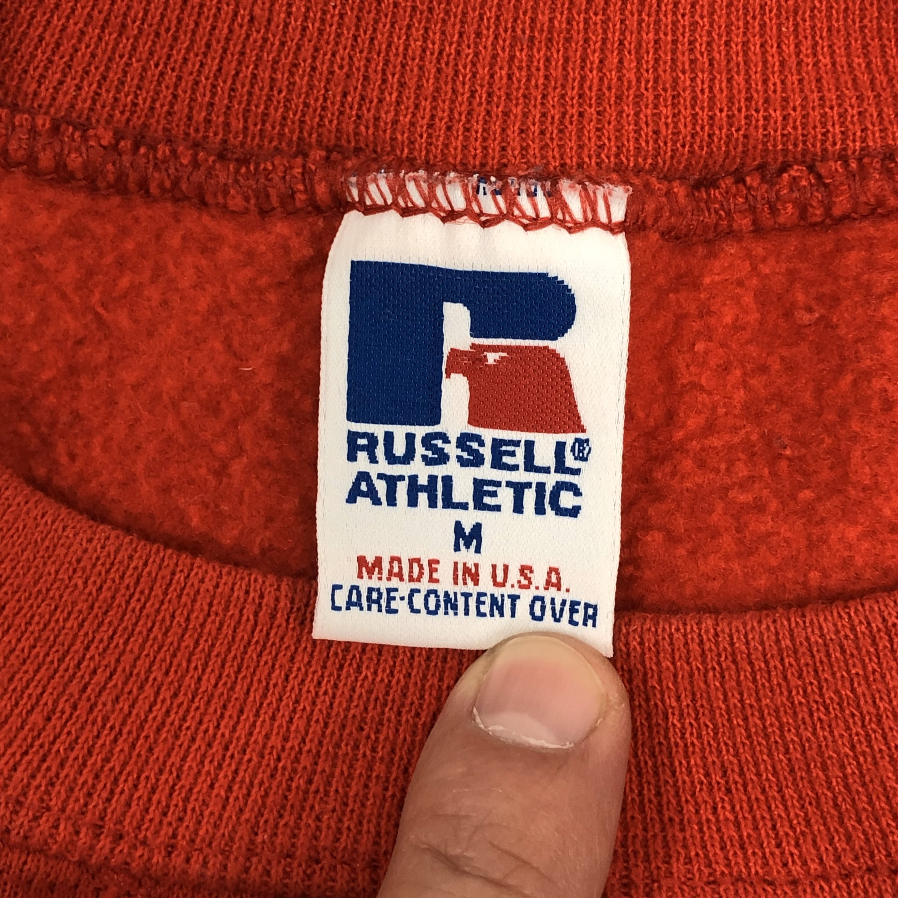 Vintage 80's Russell Athletic USA Made Solid RED Crewneck Vintage 80's Russell Athletic USA Made Solid RED Crewneck