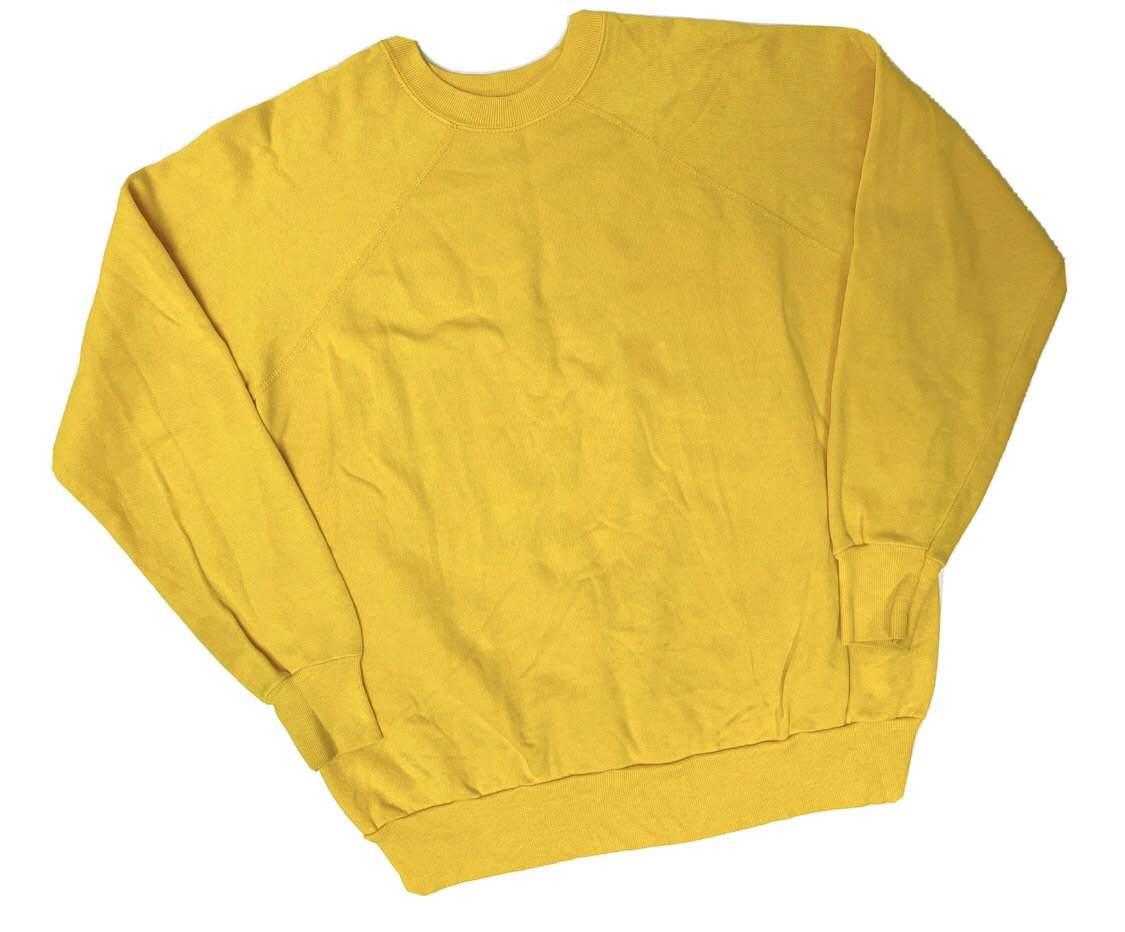 Mens yellow crew neck cheap sweatshirt