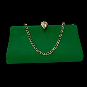 Bolso de mano vintage verde de verano de los años 50 para noche, formal, para cóctel o fiesta.