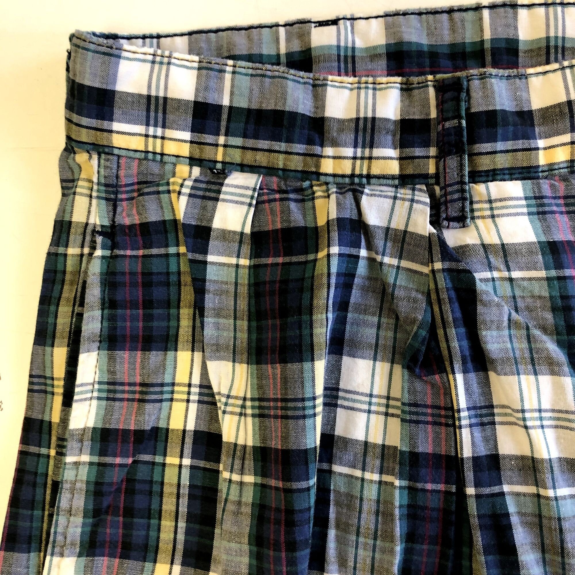 Vintage 80's Ralph Lauren PLAID Tartan POLO Logo Pony Casual