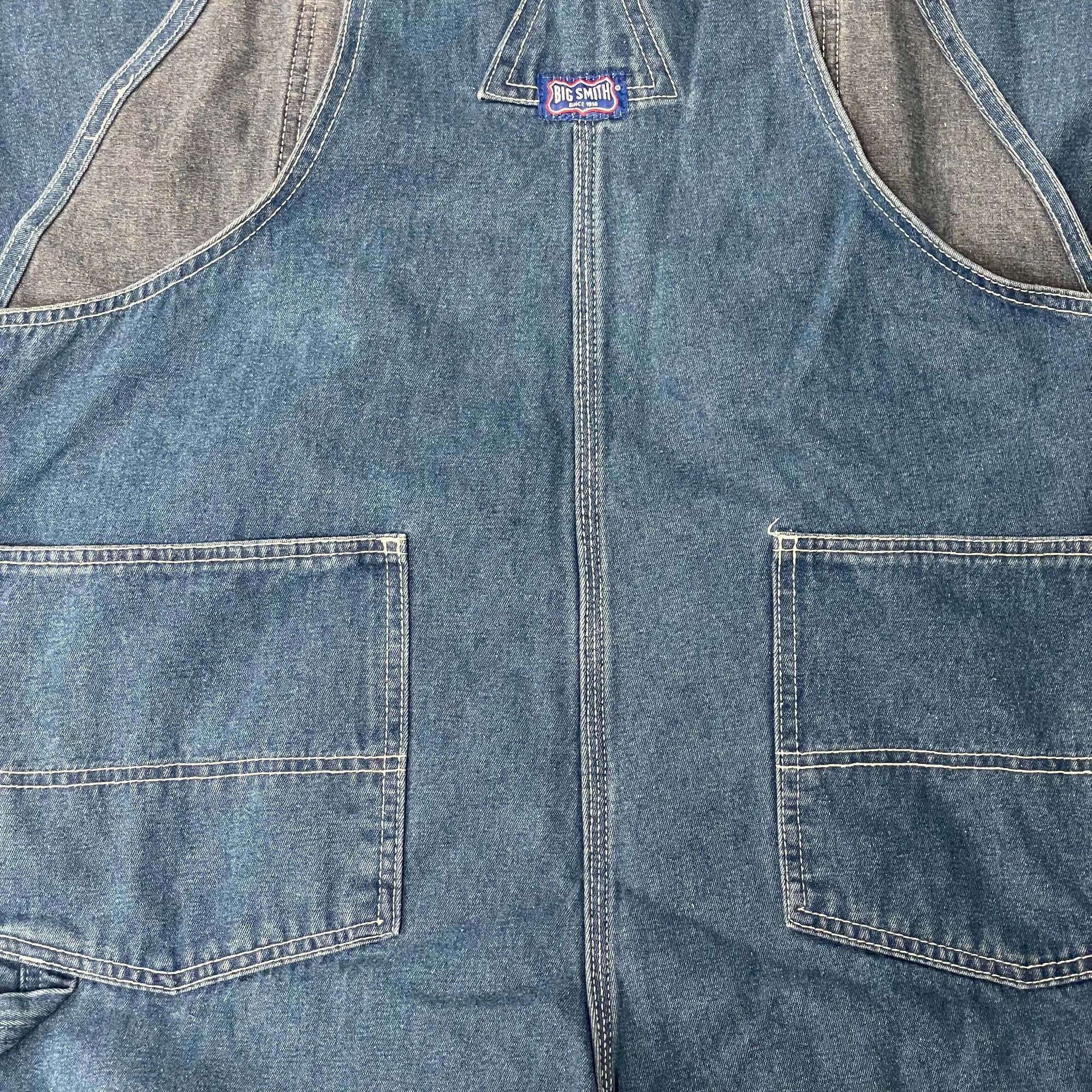 Vintage Big Smith Men Blue Jean FARMER Kombinezon roboczy