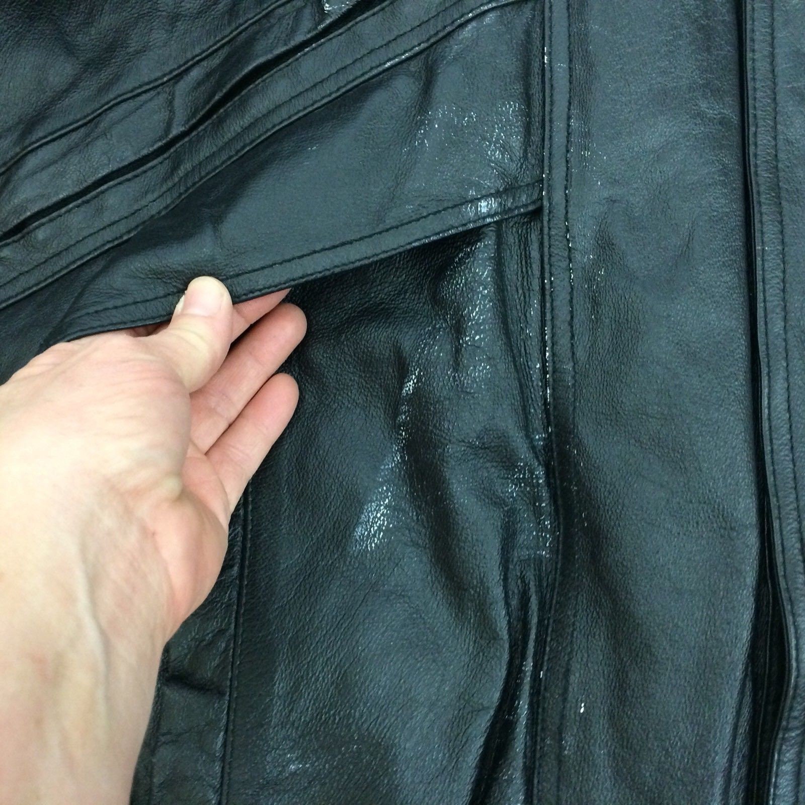 Vintage 80's Phase Two Men BLACK Leather MOTORCYCLE Biker Vintage 80's Phase Two Men BLACK Leather MOTORCYCLE Biker