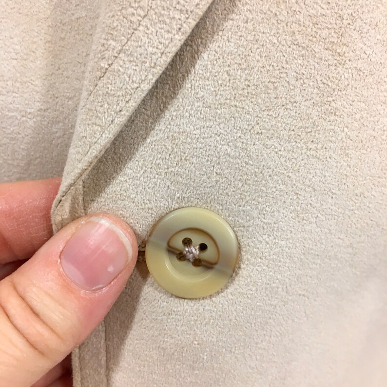Vintage Halston Men Natural Beige Sport Coat Halsuede DINNER Jacket ULTRA SUEDE Blazer 40 L
