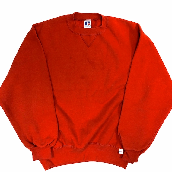 Vintage 80's Russell Athletic USA Made Solid RED Crewneck Vintage 80's Russell Athletic USA Made Solid RED Crewneck