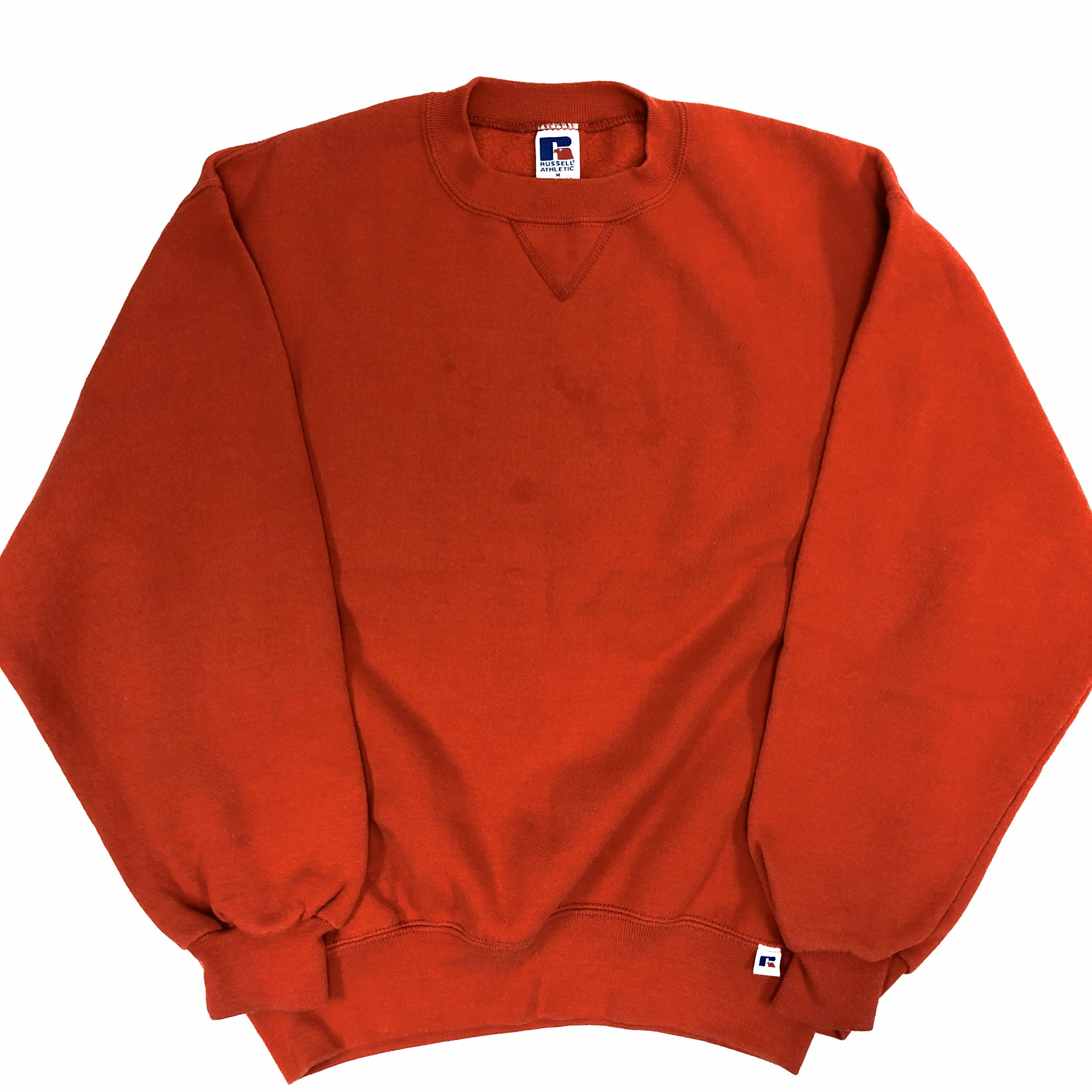Vintage Russel Alaska Sweatshirt Adult Medium Red Sweater 1/4 Zip