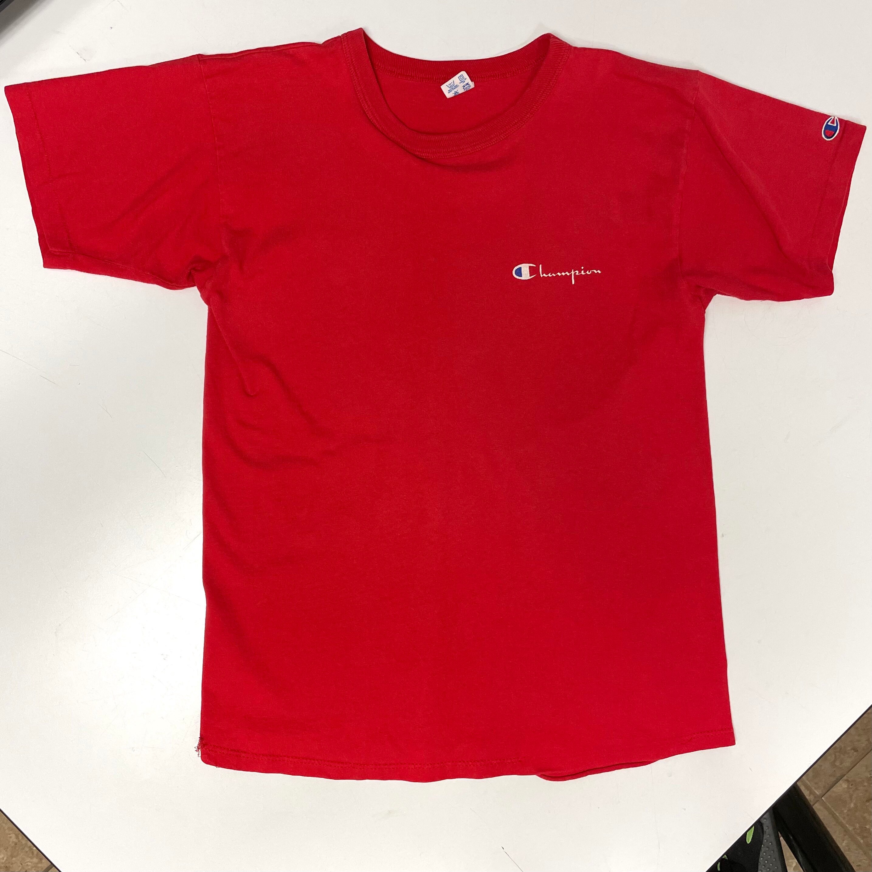 Vintage 60 70's Champion USA Made Men's Red SPELLOUT Logo Athletic