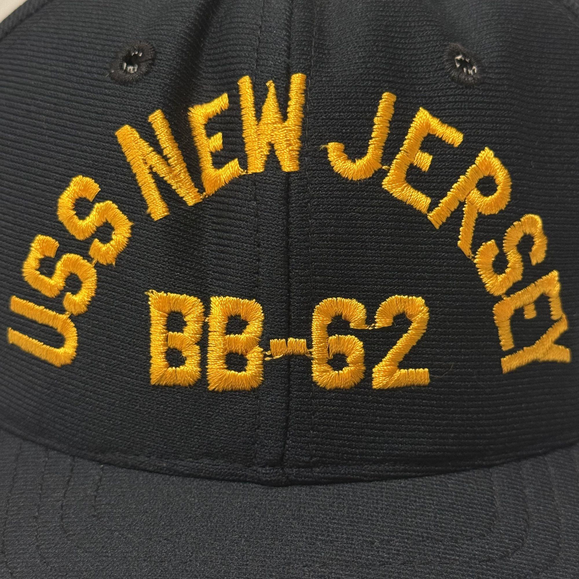 Nos New Vintage 80's Bartlett USS New Jersey BB-62 USN Hat Big J