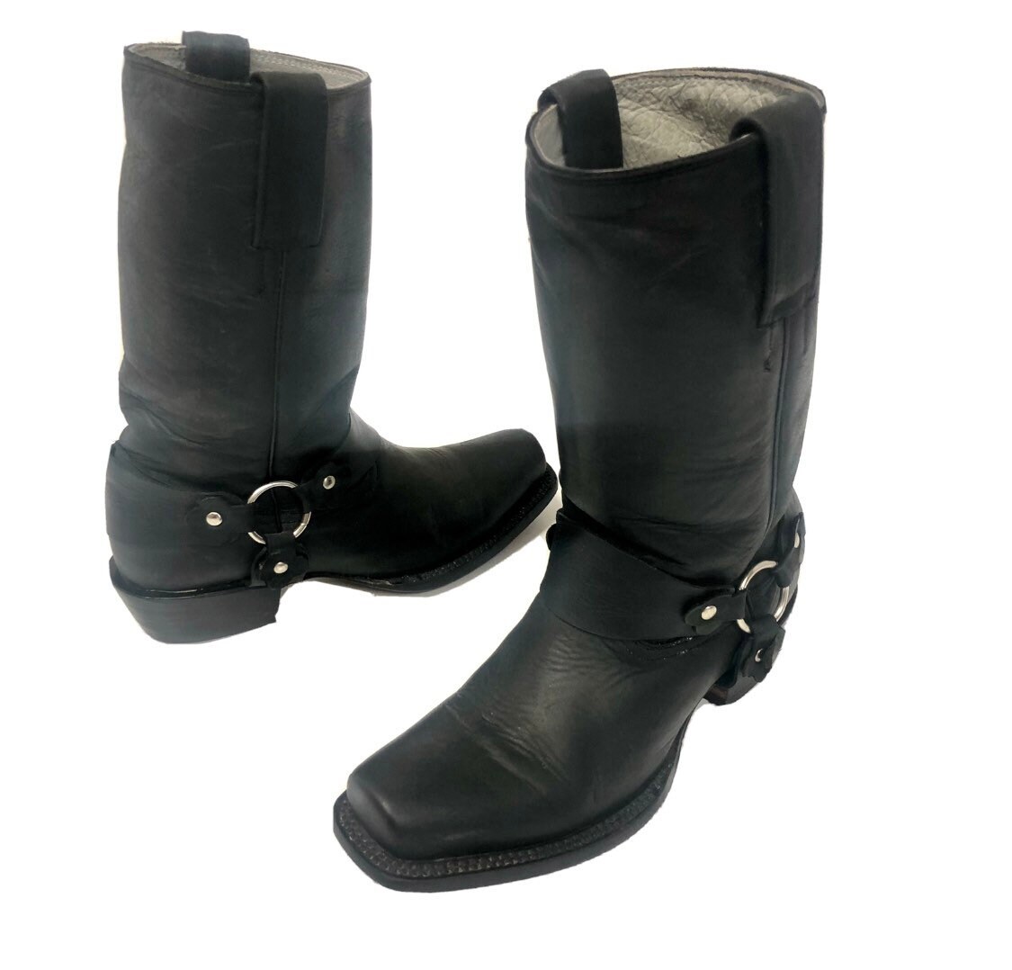 Womens Biker Boots Etsy