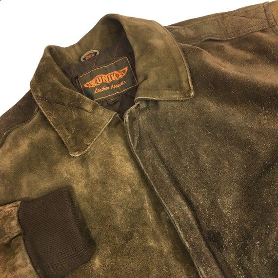 ヴィンテージ 80年代 UNIK メンズ ディストレスト ブラウン ヘビー 